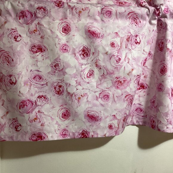 HANDMADE PINK SHABBY CHIC VALANCE 42 X 15 INCHES - Picture 2 of 2